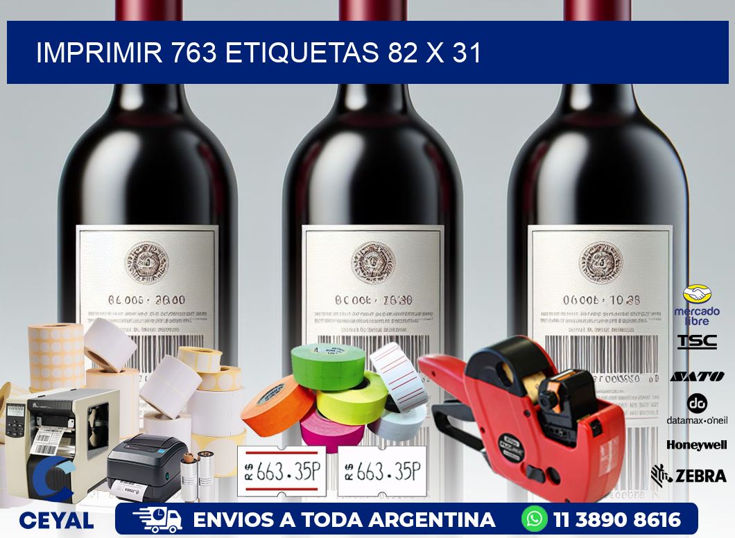 IMPRIMIR 763 ETIQUETAS 82 x 31