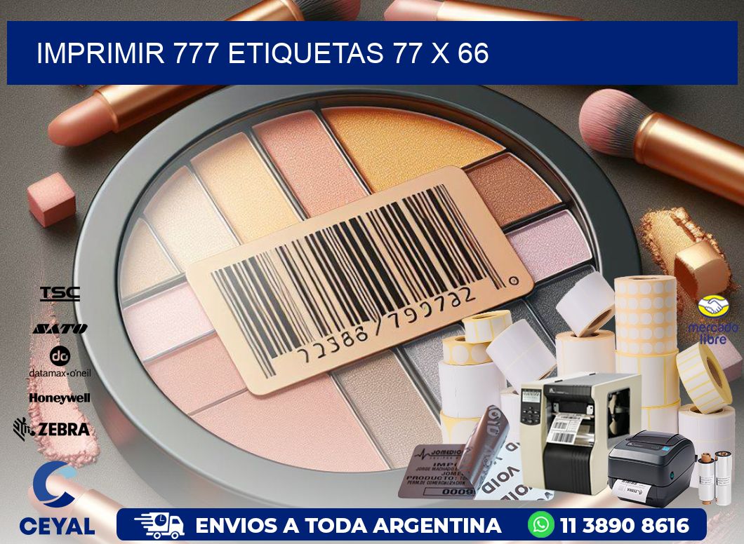 IMPRIMIR 777 ETIQUETAS 77 x 66