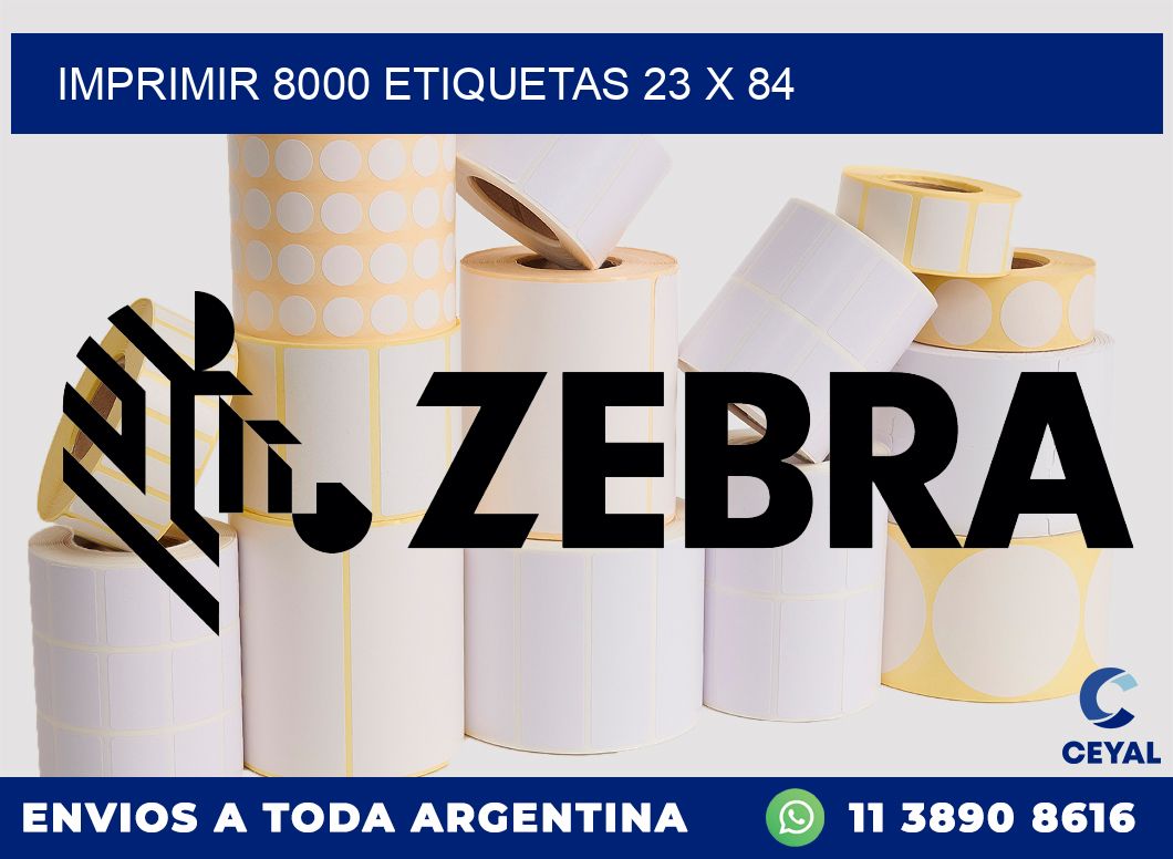 IMPRIMIR 8000 ETIQUETAS 23 x 84