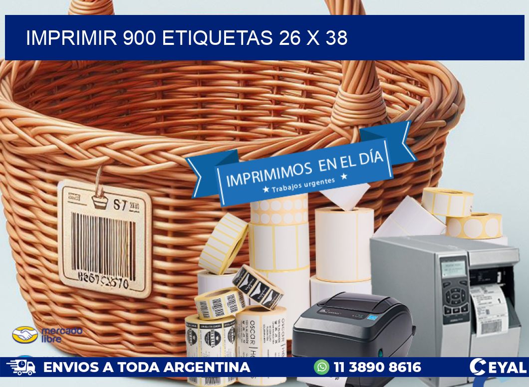 IMPRIMIR 900 ETIQUETAS 26 x 38