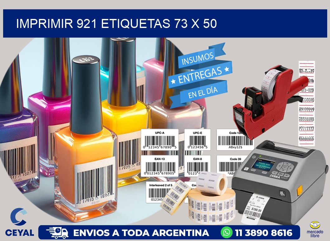 IMPRIMIR 921 ETIQUETAS 73 x 50
