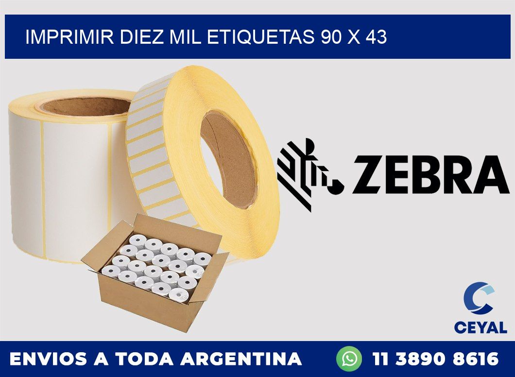 IMPRIMIR DIEZ MIL ETIQUETAS 90 x 43