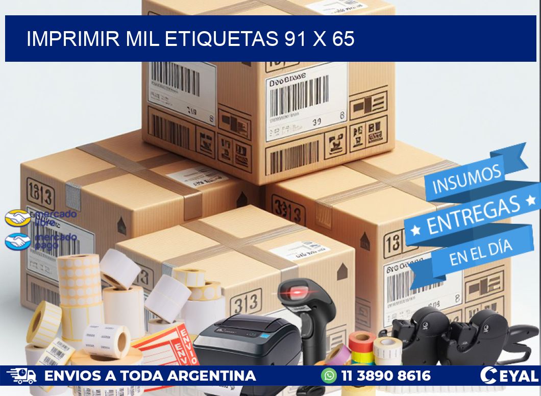 IMPRIMIR MIL ETIQUETAS 91 x 65