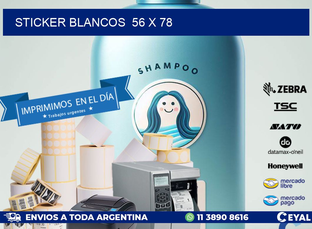STICKER BLANCOS  56 x 78