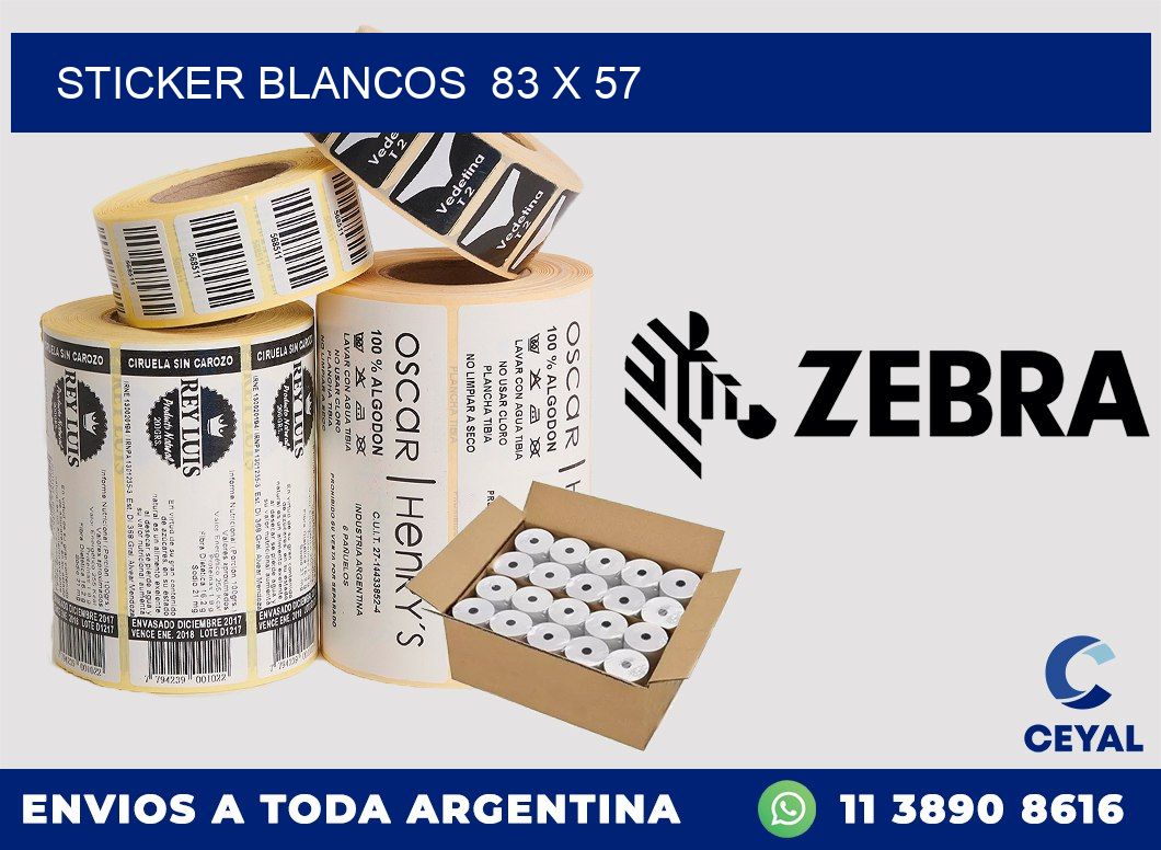 STICKER BLANCOS  83 x 57