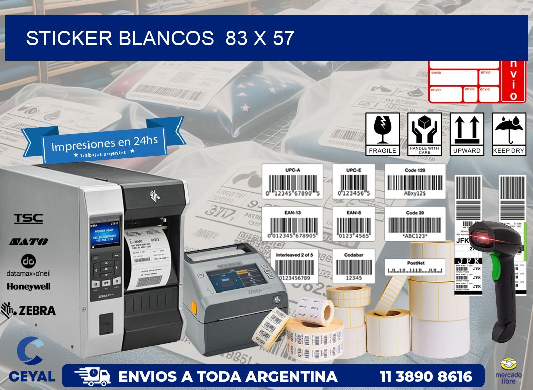 STICKER BLANCOS  83 x 57