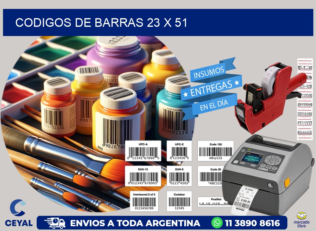 codigos de barras 23 x 51