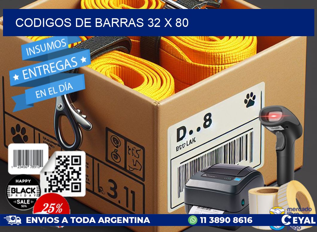 codigos de barras 32 x 80