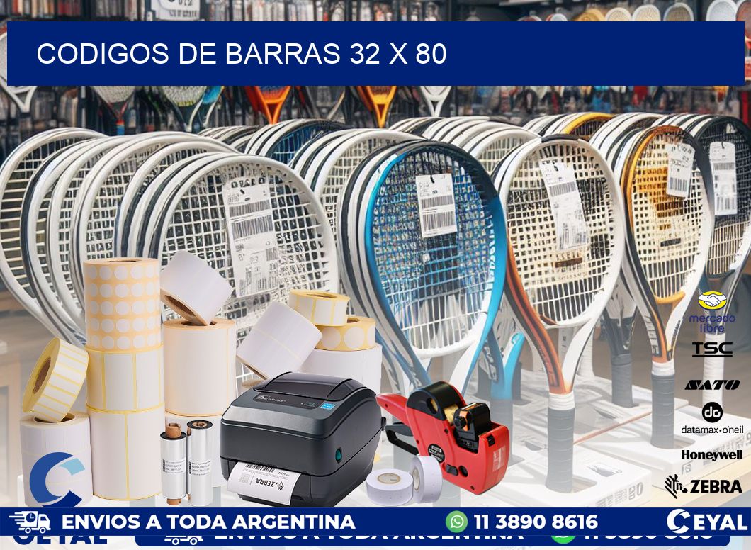 codigos de barras 32 x 80