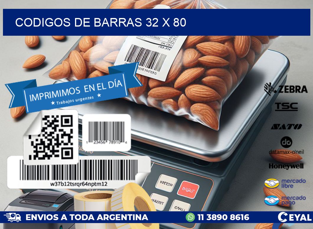 codigos de barras 32 x 80