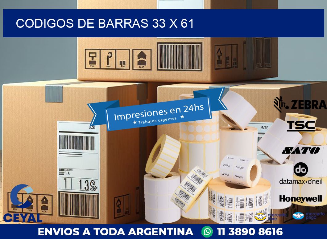 codigos de barras 33 x 61