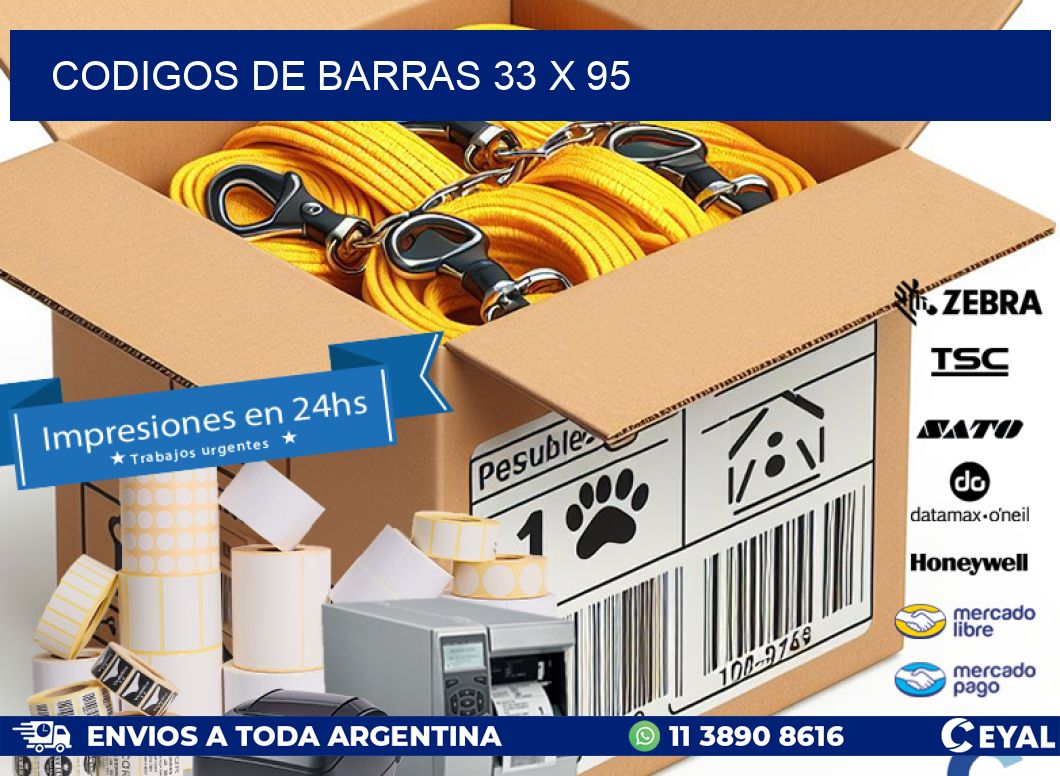 codigos de barras 33 x 95
