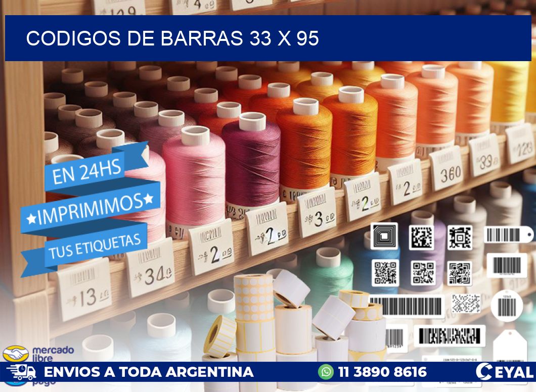 codigos de barras 33 x 95