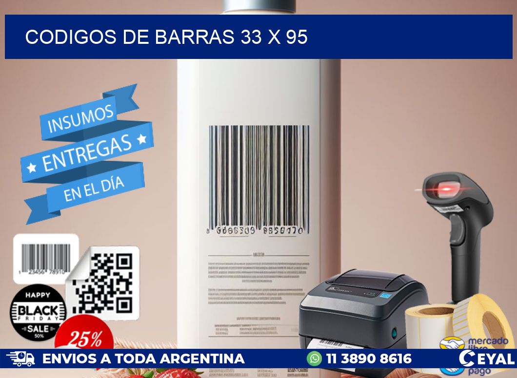 codigos de barras 33 x 95