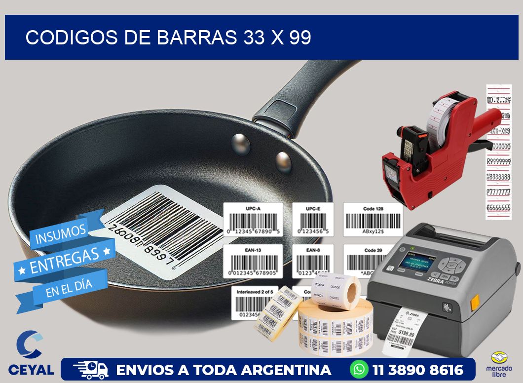 codigos de barras 33 x 99