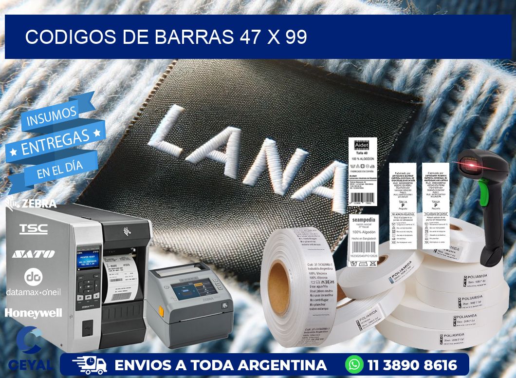 codigos de barras 47 x 99