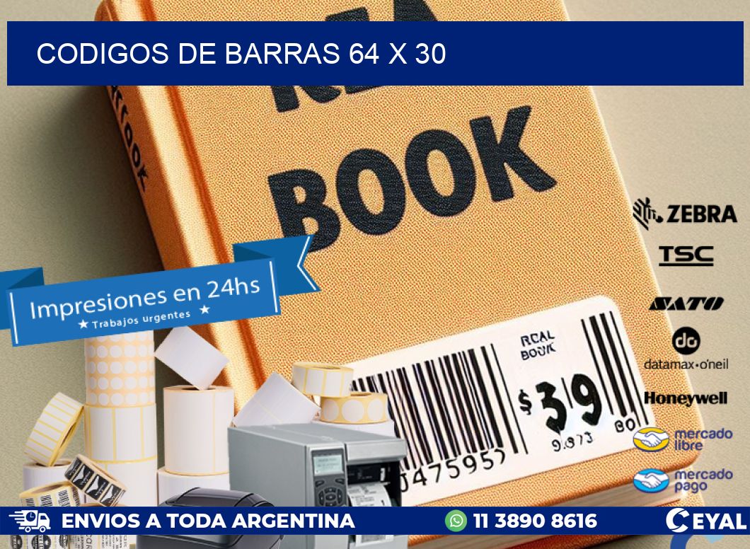 codigos de barras 64 x 30