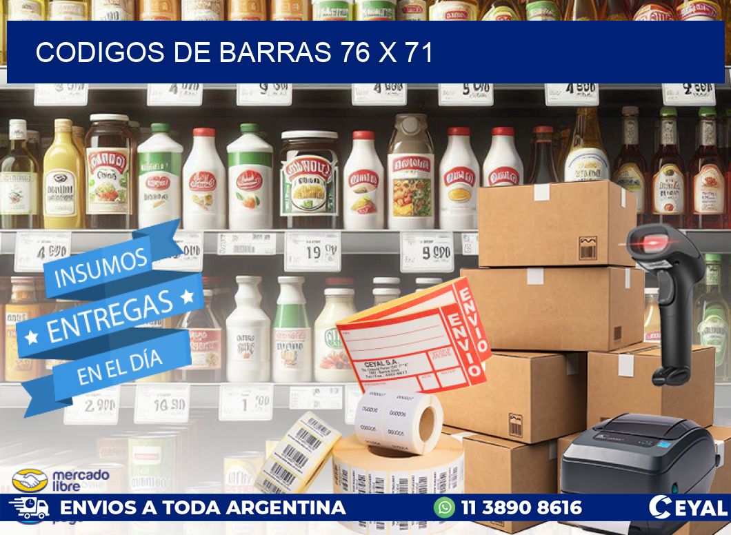 codigos de barras 76 x 71