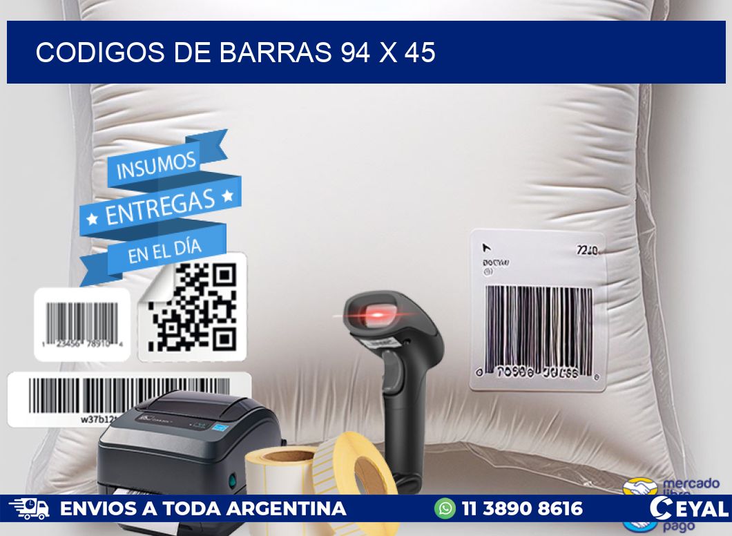 codigos de barras 94 x 45