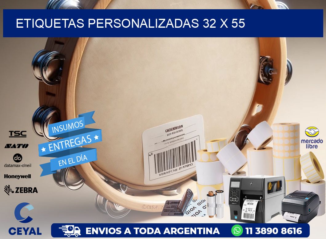 etiquetas personalizadas 32 x 55