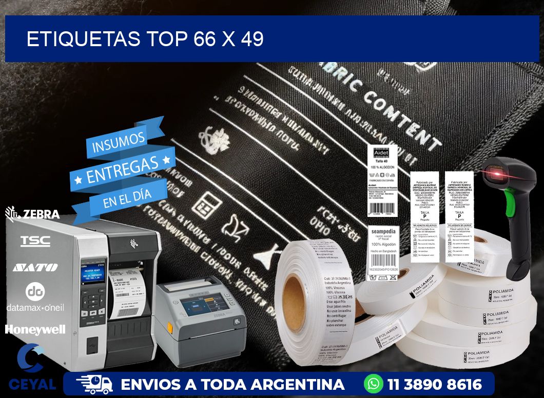 etiquetas top 66 x 49
