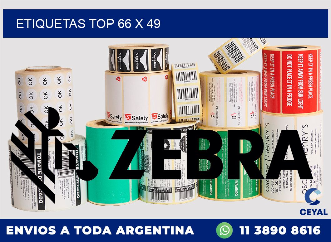 etiquetas top 66 x 49