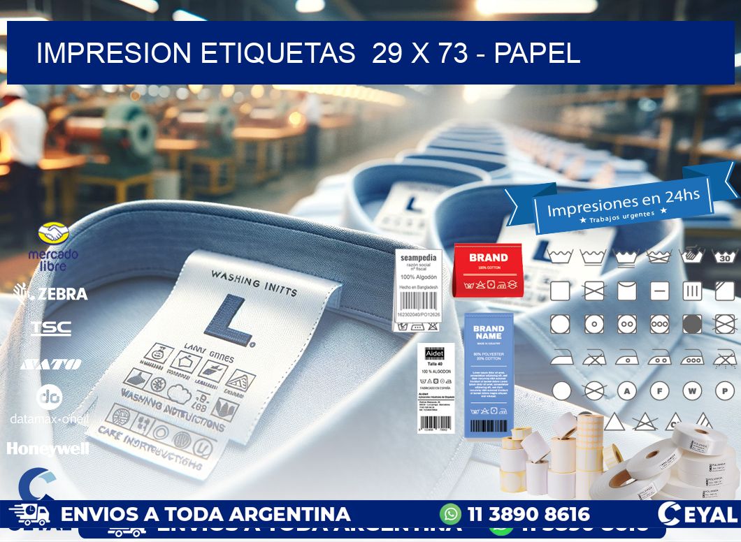 impresion etiquetas  29 x 73 - papel