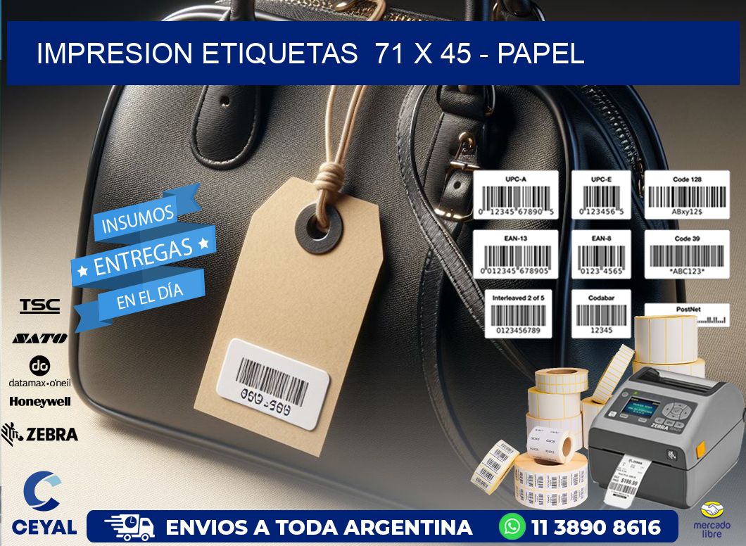 impresion etiquetas  71 x 45 - papel
