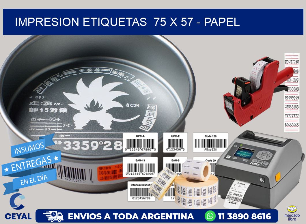 impresion etiquetas  75 x 57 - papel