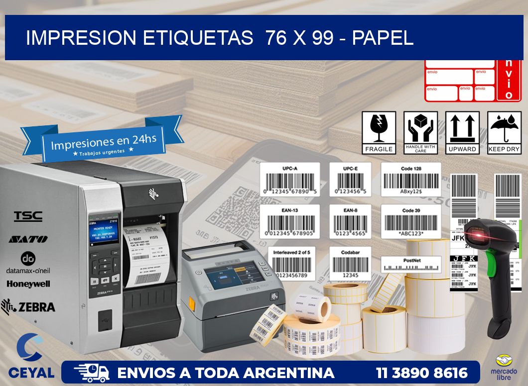 impresion etiquetas  76 x 99 – papel