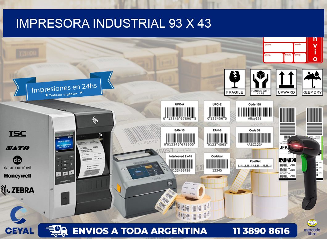 impresora industrial 93 x 43