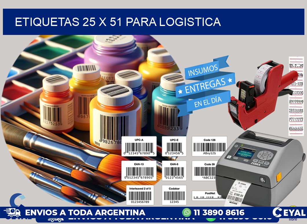 ETIQUETAS 25 x 51 PARA LOGISTICA