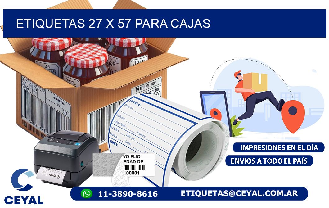 ETIQUETAS 27 x 57 PARA CAJAS