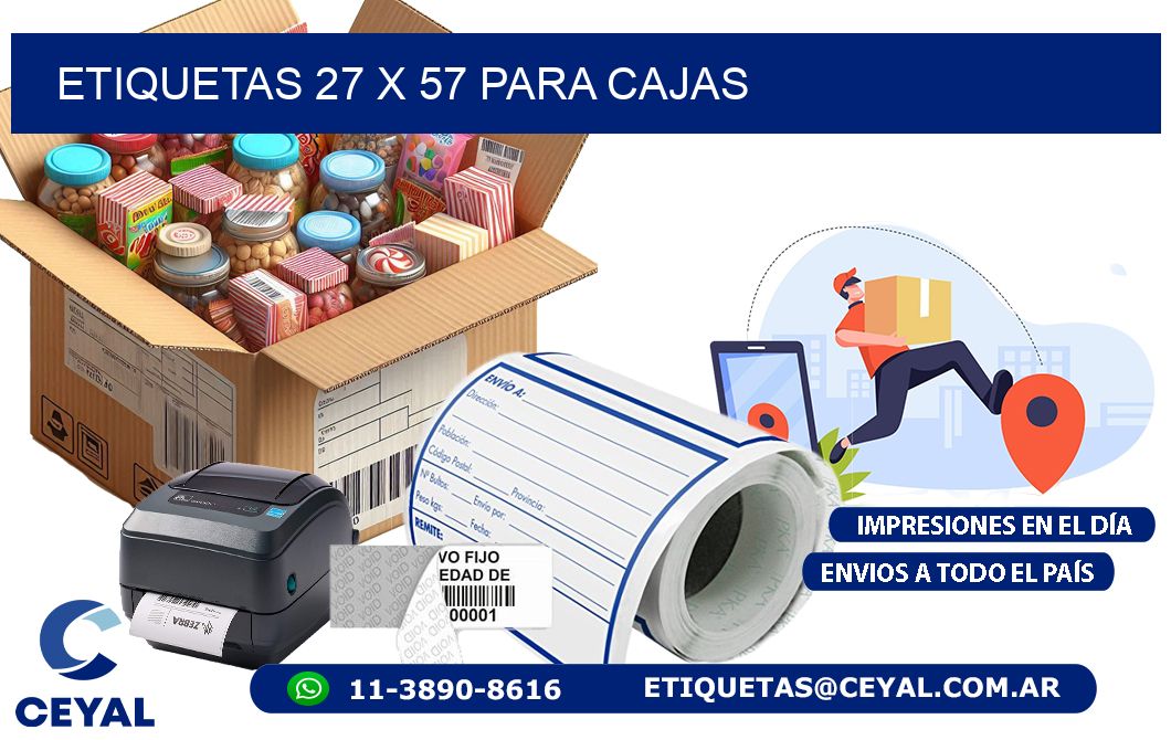 ETIQUETAS 27 x 57 PARA CAJAS
