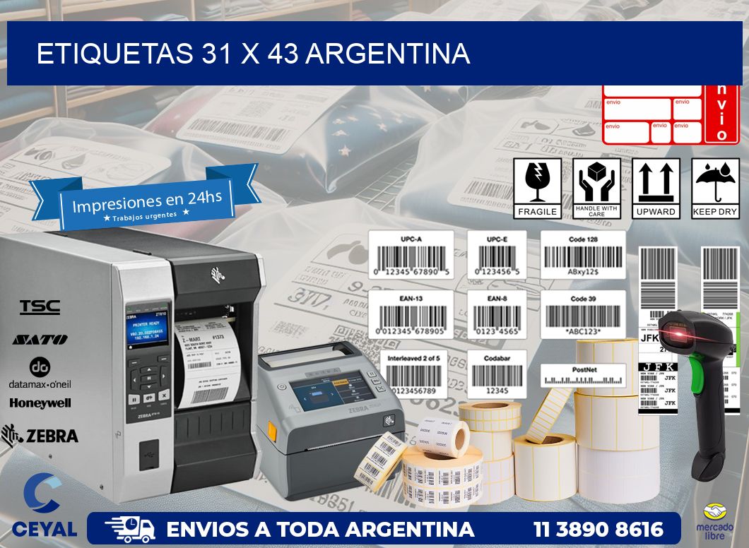 ETIQUETAS 31 x 43 ARGENTINA