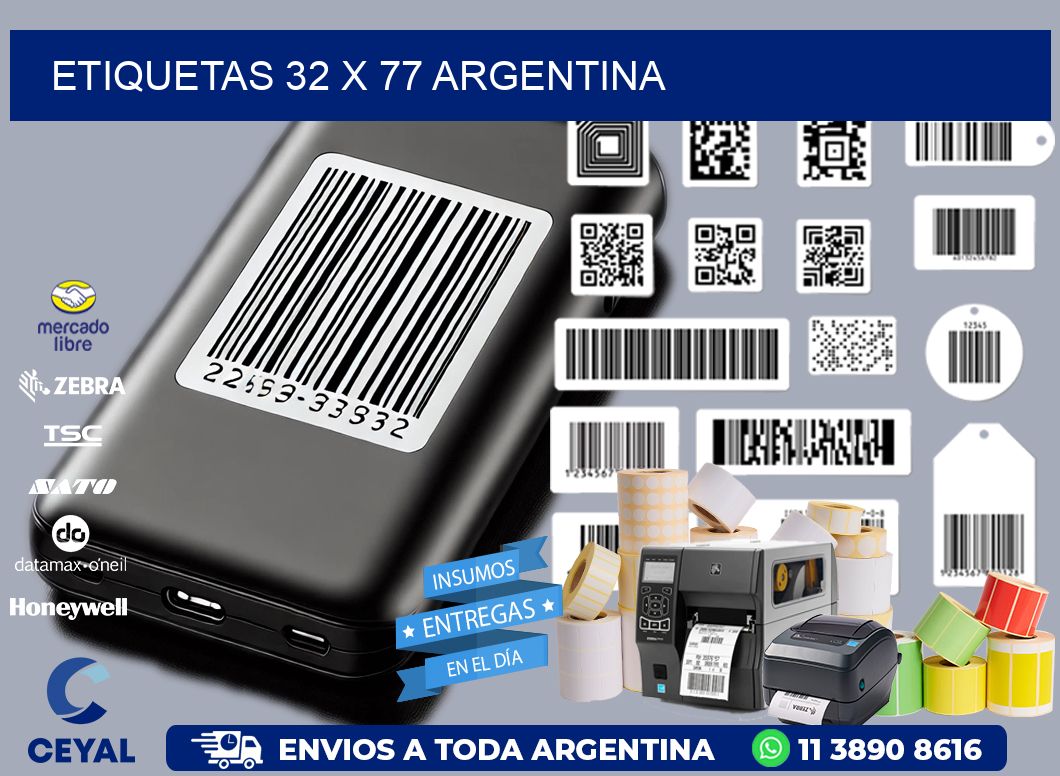 ETIQUETAS 32 x 77 ARGENTINA