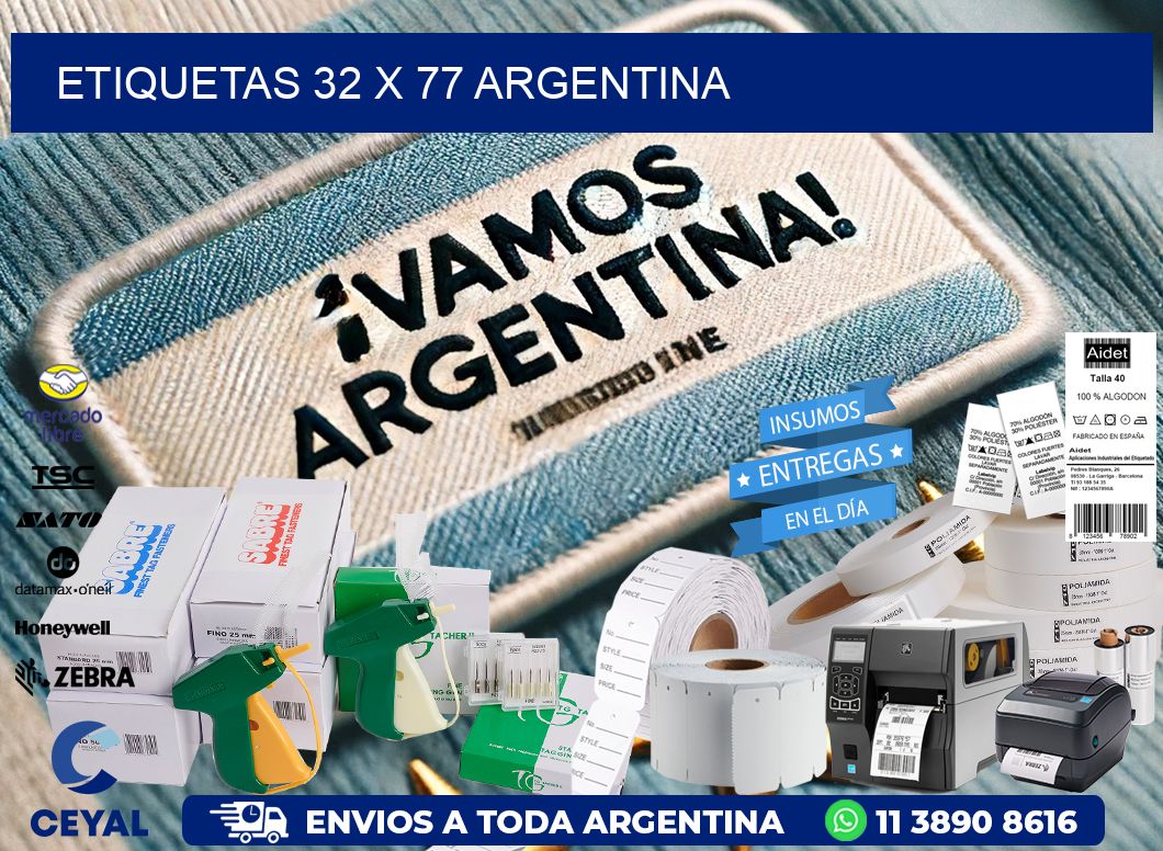 ETIQUETAS 32 x 77 ARGENTINA