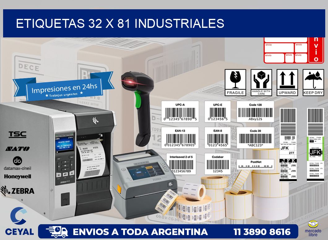 ETIQUETAS 32 x 81 INDUSTRIALES