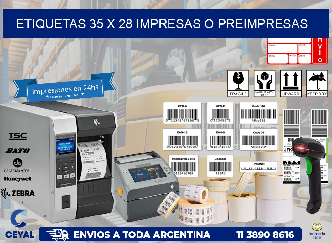 ETIQUETAS 35 x 28 IMPRESAS O PREIMPRESAS