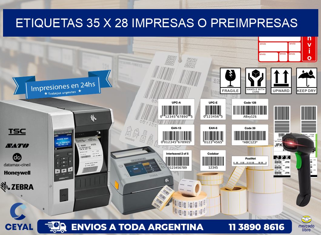 ETIQUETAS 35 x 28 IMPRESAS O PREIMPRESAS