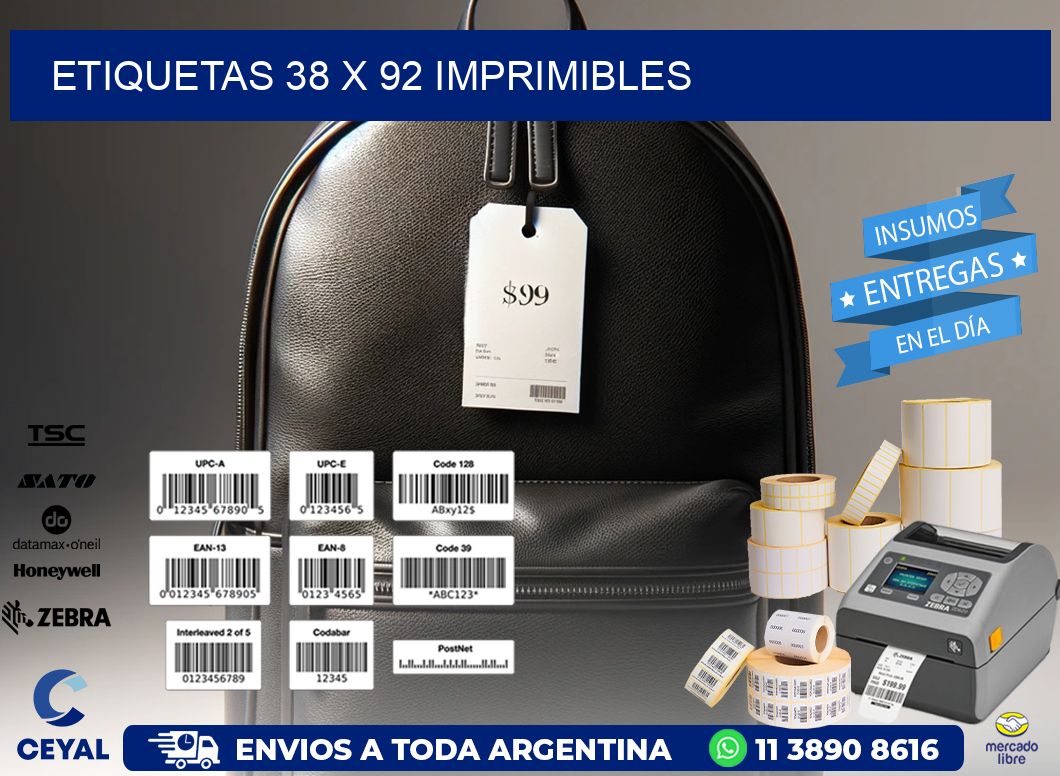 ETIQUETAS 38 x 92 IMPRIMIBLES
