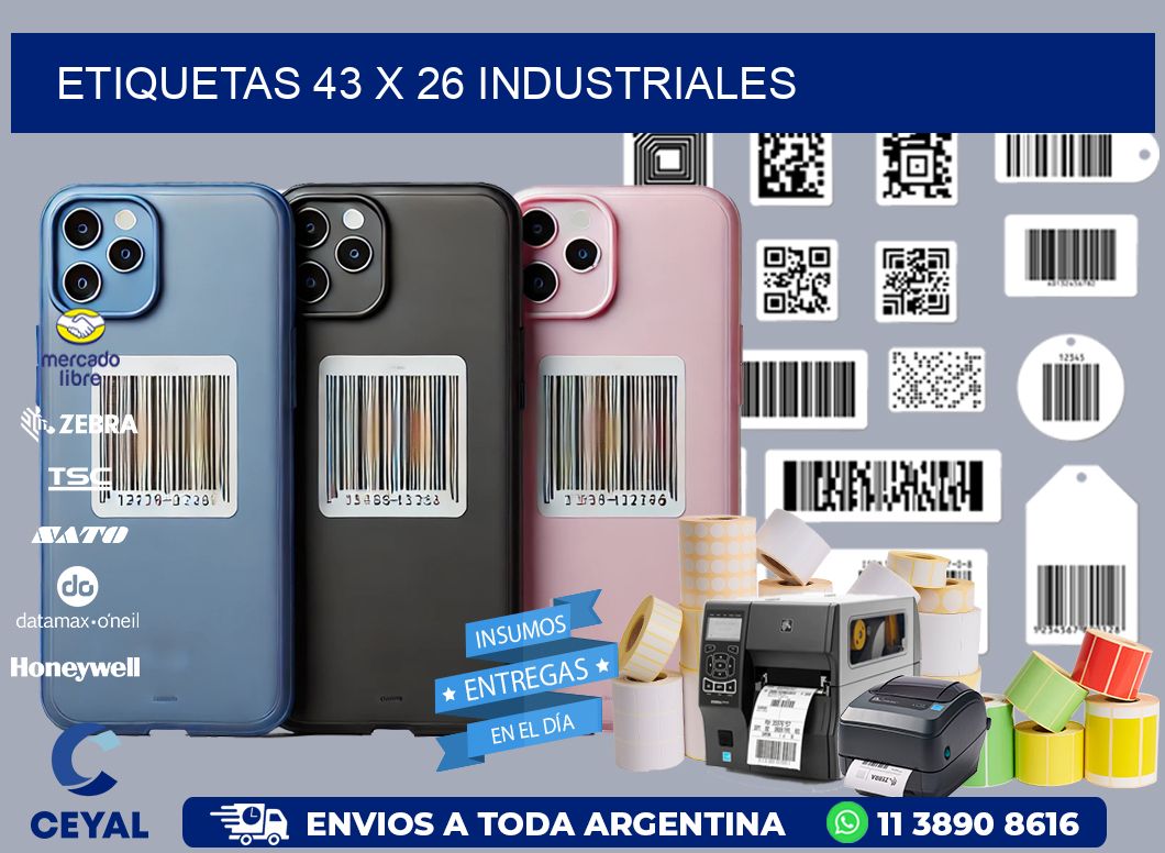 ETIQUETAS 43 x 26 INDUSTRIALES
