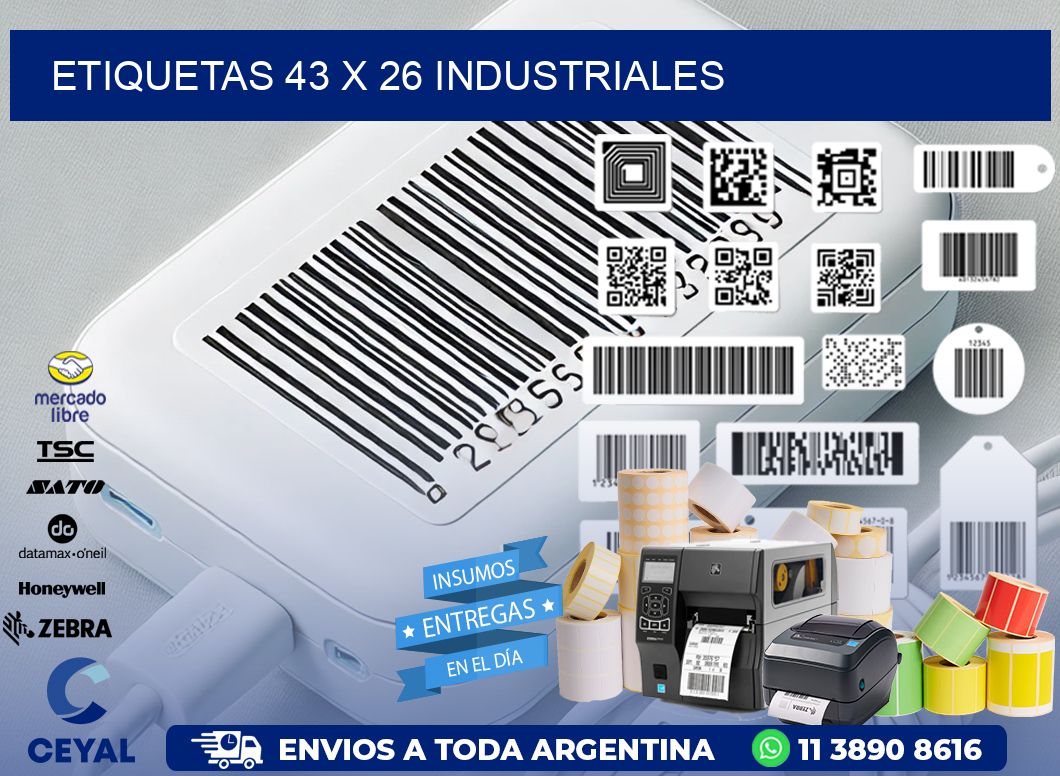 ETIQUETAS 43 x 26 INDUSTRIALES
