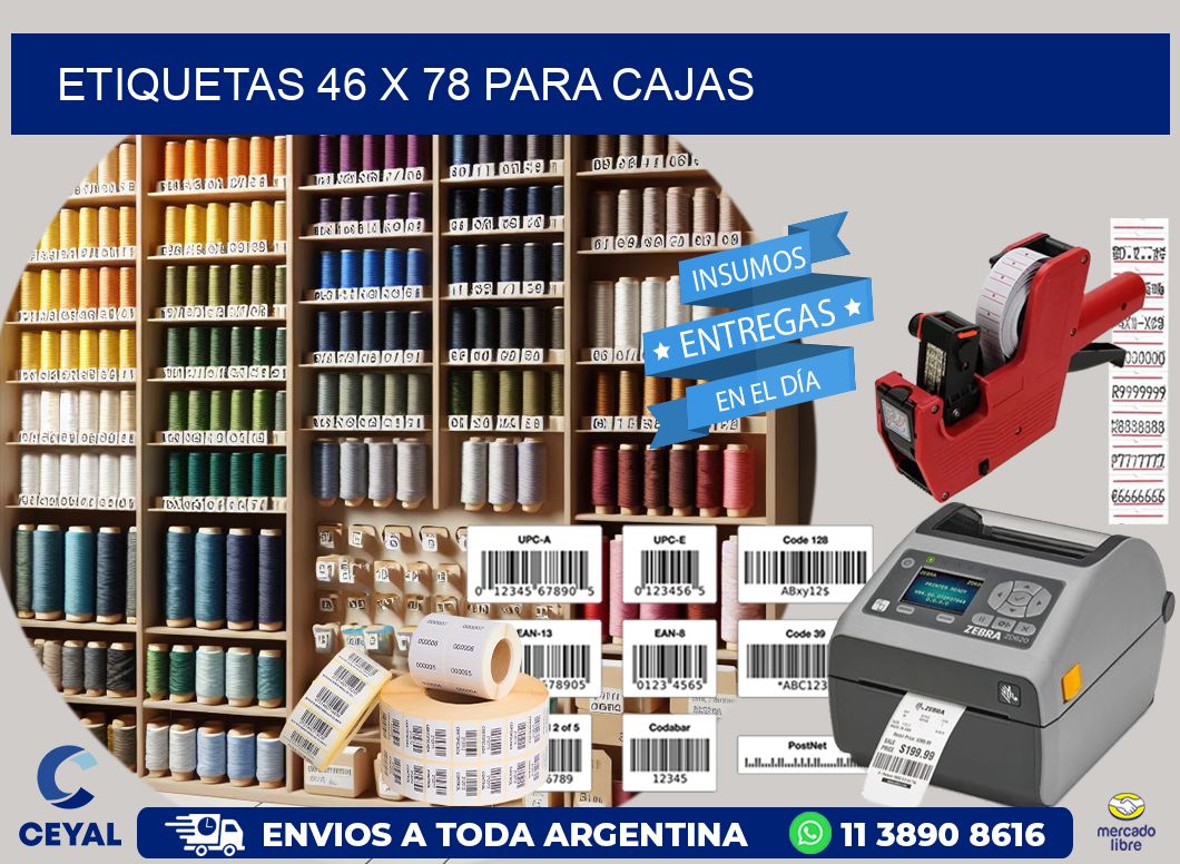 ETIQUETAS 46 x 78 PARA CAJAS