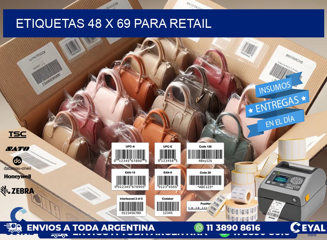 ETIQUETAS 48 x 69 PARA RETAIL