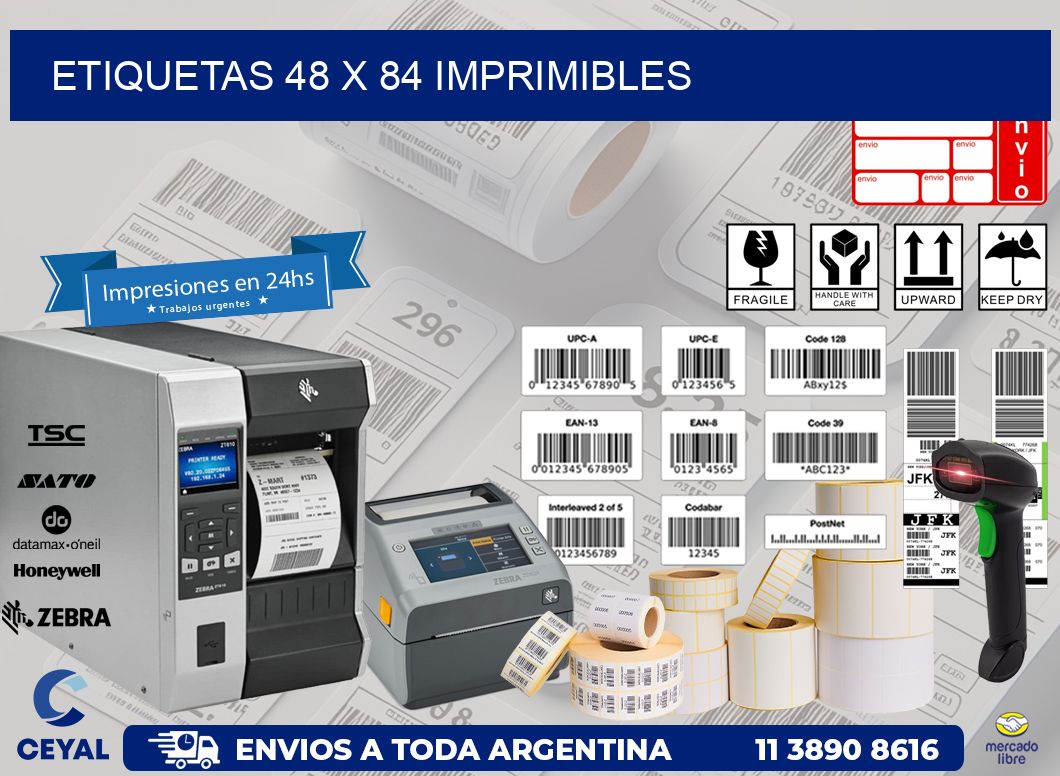 ETIQUETAS 48 x 84 IMPRIMIBLES