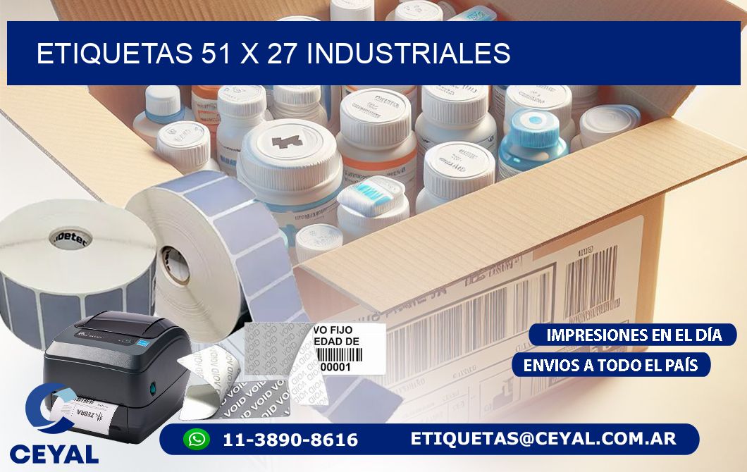 ETIQUETAS 51 x 27 INDUSTRIALES