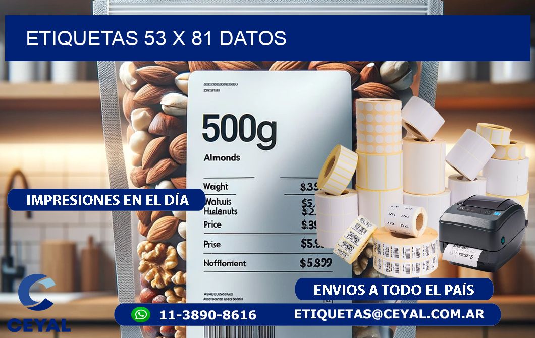 ETIQUETAS 53 x 81 DATOS