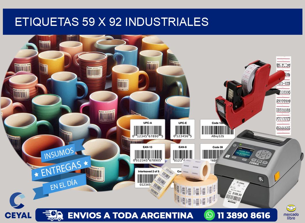 ETIQUETAS 59 x 92 INDUSTRIALES