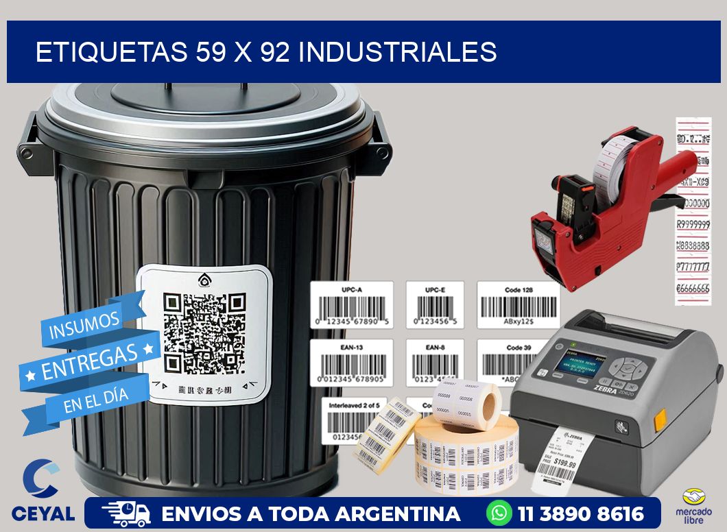 ETIQUETAS 59 x 92 INDUSTRIALES